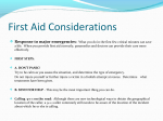 First Aid Considerations