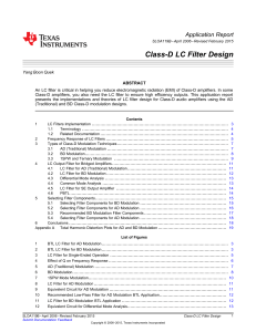Class-D LC Filter Design (Rev. B)