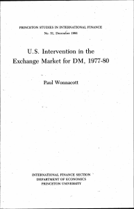 US Intervention in the Exchange Market for DM, 1977-80