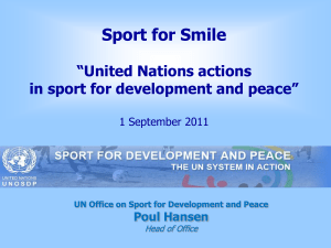 Presentation PPT - Sport For Smile
