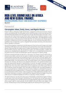 high-level roundtable on africa and new global finance