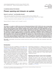Flower opening and closure: an update