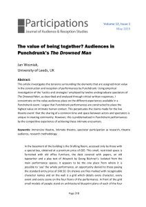 `The value of being together? Audiences in