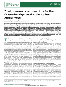 Zonally asymmetric response of the Southern Ocean mixed