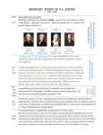 SURVEY Important Events in US History Summary