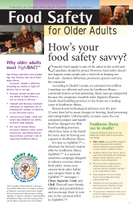 Food Safety for Older Adults - Yukon Health and Social Services