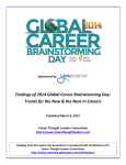 Findings of 2014 Global Career Brainstorming Day