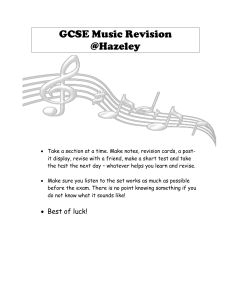 GCSE Music Revision - The Hazeley Academy