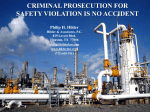 criminal prosecution for safety violation is no accident