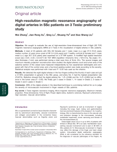 High-resolution magnetic resonance angiography of digital arteries