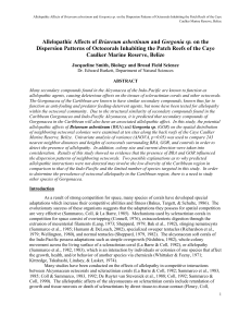 Allelopathic Affects of Briareum asbestinum and Gorgonia sp. on the