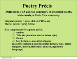 Poetry Précis