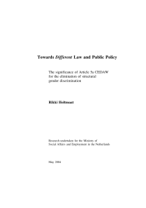 Towards Different Law and Public Policy