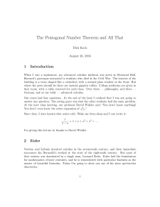 The Pentagonal Number Theorem and All That