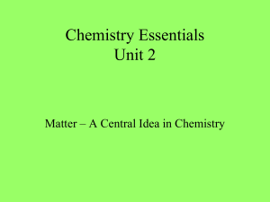 Chemistry Essentials Unit 2