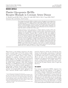 Platelet glycoprotein IIb/IIIa receptor blockade in coronary