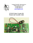 GCK-02 Geiger Counter Kit Manual and Assembly Guide