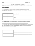 CHAPTER 15-2: Genetics Problems