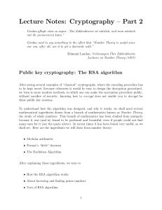 Lecture Notes: Cryptography – Part 2