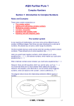 AQA FP1 Complex Numbers