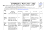 CONTRACEPTION INFORMATION PACKET