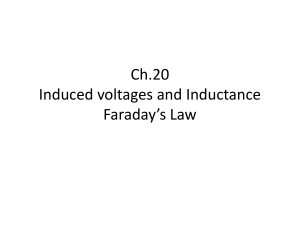 Ch.20 Induced voltages and Inductance Faraday`s Law