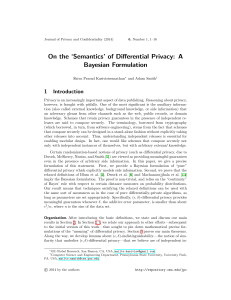 On the `Semantics` of Differential Privacy: A Bayesian Formulation