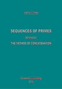 SEQUENCES OF PRIMES