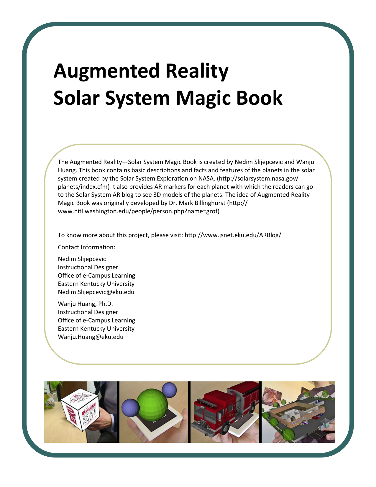 Augmented Reality Solar System Magic Book