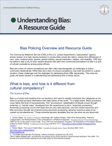 Understanding Bias: A Resource Guide