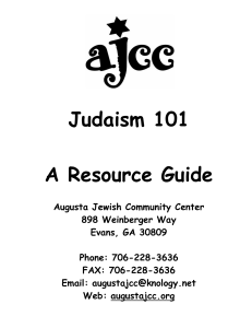 to Judaism 101 - Augusta Jewish Community Center