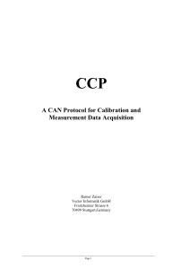 A CAN Protocol for Calibration and Measurement Data