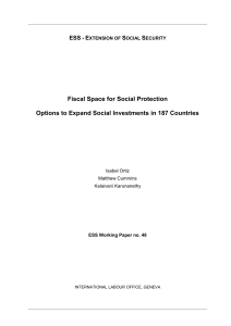 Fiscal Space for Social Protection Options to Expand Social