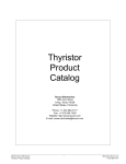 Thyristor Product Catalog