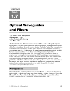 Optical Waveguides and Fibers