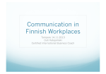 Communication in Finnish Workplaces