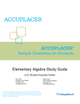 Elementary Algebra Skills - Labette Community College