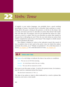 Verbs: Tense - W.W. Norton