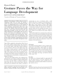 Gesture Paves the Way for Language Development
