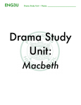 ENG3U Macbeth Drama Study Unit