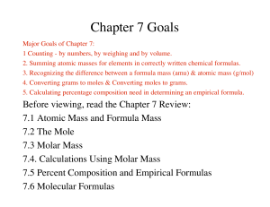 Chapter 7 Goals