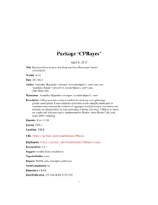 Package `CPBayes`