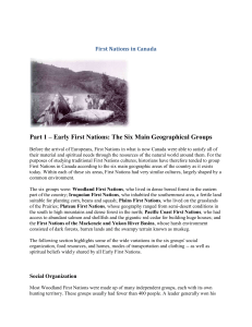 Part 1 – Early First Nations: The Six Main Geographical Groups