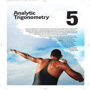 Analytic Trigonometry