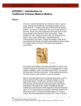 LESSON 1: Introduction to Traditional Chinese Materia Medica