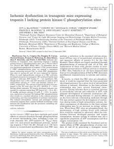 Ischemic dysfunction in transgenic mice expressing - AJP