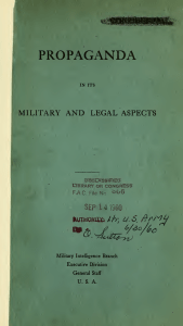 Propaganda in its military and legal aspects