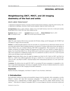 Weightbearing CBCT, MDCT, and 2D imaging dosimetry of the foot