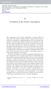 Evolution of the Earth`s atmosphere - Beck-Shop