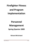 Firefighter Fitness and Program Implementation Personnel